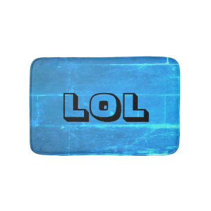 LOL Electric Blue and Black Bath Mat Badematte