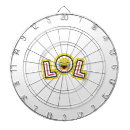 LOL Emoji Custom Dartboard - Fun Laugh Out Loud Dartscheibe