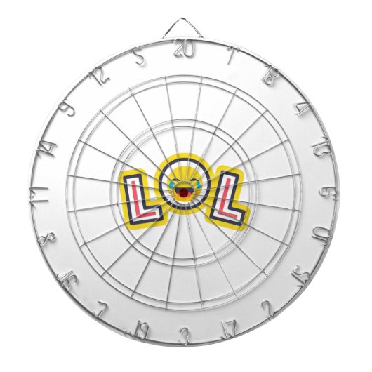 LOL Emoji Custom Dartboard - Fun Laugh Out Loud  Dartscheibe (vorne)