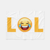 LOL EMOJI FLEECEDECKE (Vorderseite (Horizontal))