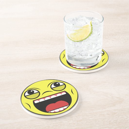 LOL Face Getränkeuntersetzer (Seite)