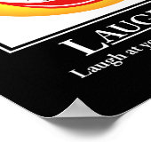 LOL Face Laghter Motivierend Poster Print (Ecke)