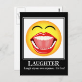 LOL-Face-Laughter-Motivierend Postkarte (Vorne/Hinten)