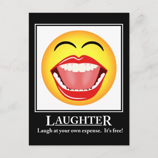 LOL-Face-Laughter-Motivierend Postkarte (Vorderseite)