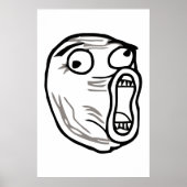 lol face meme Spaß rofl omg omfg Poster (Vorne)