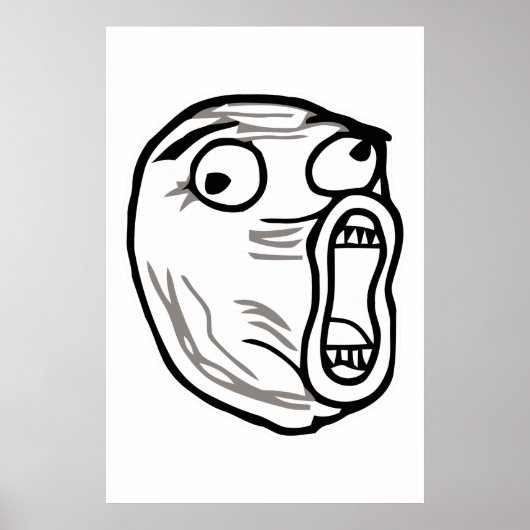 lol face meme Spaß rofl omg omfg Poster (Vorne)