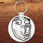 lol face meme Spaß rofl omg omfg Schlüsselanhänger (Vorderseite)