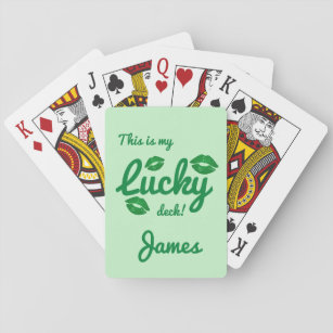 Lol Fun Lucky Green Irish Kiss St. Patrick's Day Spielkarten