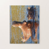 LOL. Hippo Yawns. Puzzle (Vertikal)