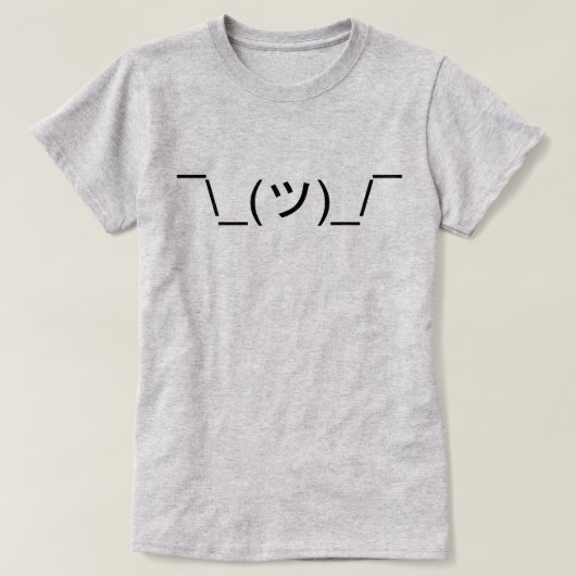 LOL IDK Shrug Emoticon T-Shirt (Design vorne)