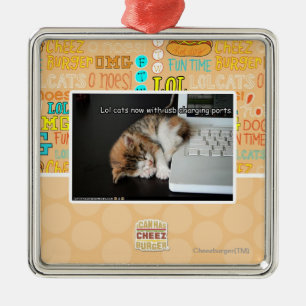 Lol Katzen mit USB Ornament Aus Metall