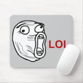LOL Lachen-heraus lautes Raserei-Gesicht Meme Mousepad (Mit Mouse)