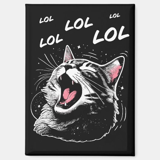LOL Lachende Katze Magnet (Vorderseite)
