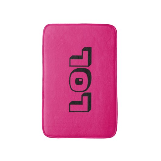 "LOL" Laugh Out Laud Niedlich & Funny Bath Mat Badematte (Vorderseite Vertikal)