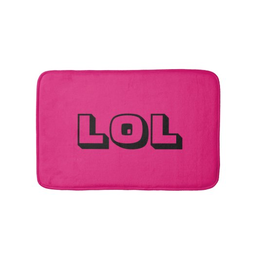 "LOL" Laugh Out Laud Niedlich & Funny Bath Mat Badematte (Vorderseite)