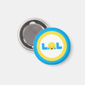 LOL Laugh Out Loud Emoji Blue Yellow Classic Magnet (Vorderseite/Rückseite)