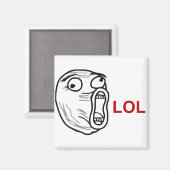LOL Laugh Out Loud Rage Face Meme Magnet (Vorderseite/Rückseite)
