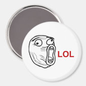 LOL Laugh Out Loud Rage Face Meme Magnet (Vorderseite/Rückseite)