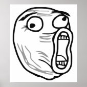LOL Laugh Out Loud Rage Face Meme Poster (Vorne)