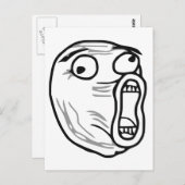 LOL Laugh Out Loud Rage Face Meme Postkarte (Vorne/Hinten)