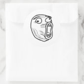 LOL Laugh Out Loud Rage Face Meme Runder Aufkleber (Tasche)