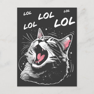 LOL Laughing Cat Feiertagspostkarte
