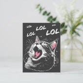 LOL Laughing Cat Feiertagspostkarte (Stehend Vorderseite)