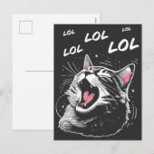 LOL Laughing Cat Feiertagspostkarte (Vorne/Hinten)