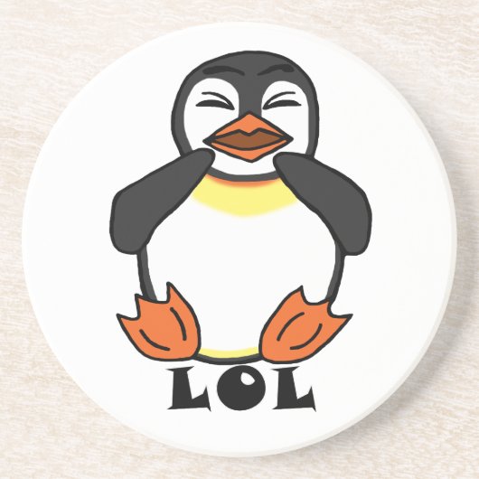 LOL Laughing Pinguin Getränkeuntersetzer (Vorne)