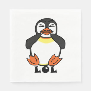 LOL Laughing Pinguin Serviette