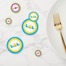 LOL Laughout Loud Colorful Emoji Konfetti