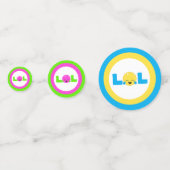 LOL Laughout Loud Colorful Emoji Konfetti (Vorderseiten)