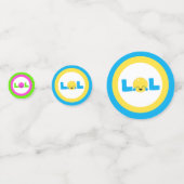 LOL Laughout Loud Colorful Emoji Konfetti (Rückseiten)