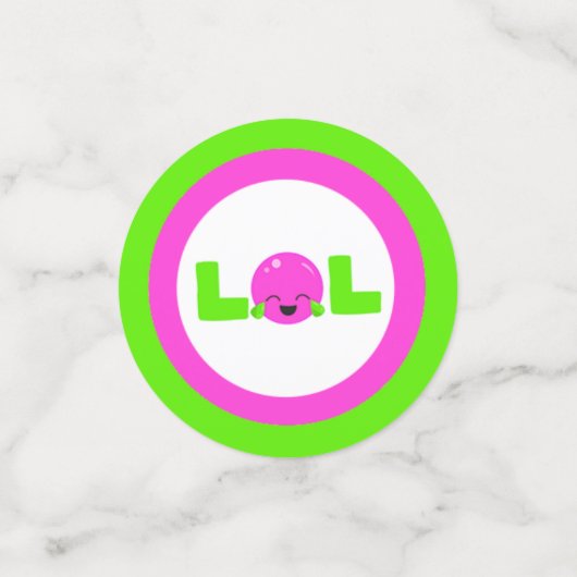 LOL Laughout Loud Colorful Emoji Konfetti (Klein Vorderseite)