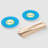 LOL Laughout Loud Colorful Yellow Blue Emoji Fächer (Non-assembled)