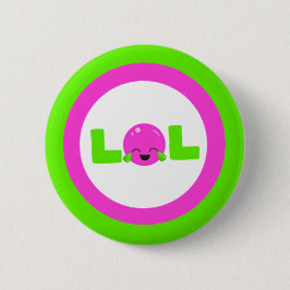 LOL Laughout Loud Lila Bright Green Button