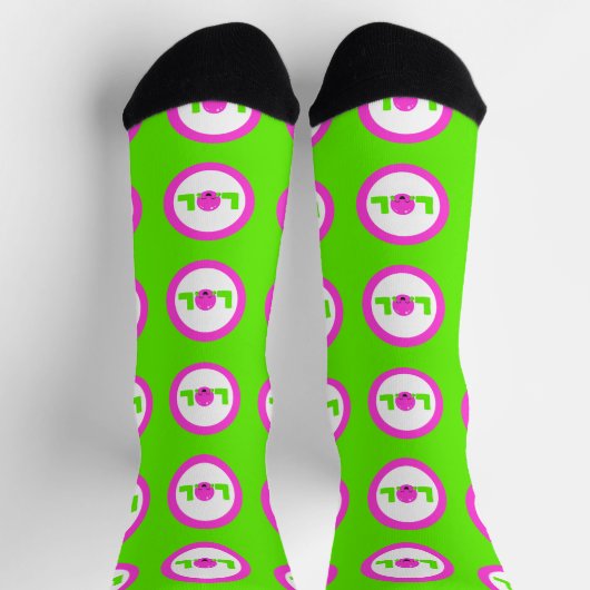 LOL Laughout Loud Lila Bright Green Socken (Oben)