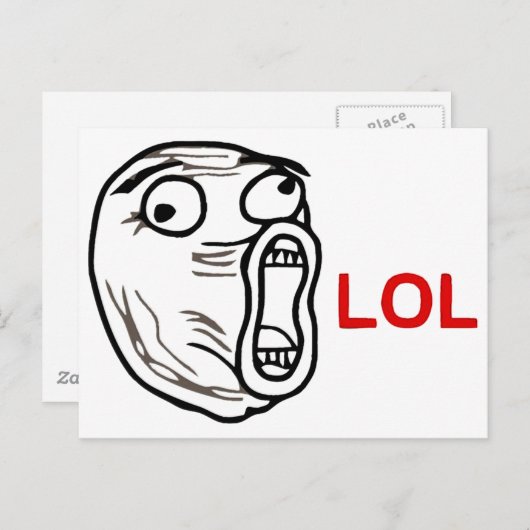 LOL Meme Postkarte (Vorne/Hinten)