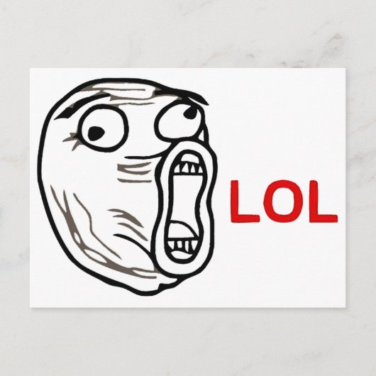 LOL Meme Postkarte (Vorderseite)