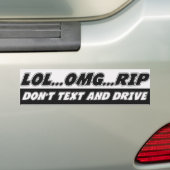 LOL… OMG… RIP tun nicht Text und Antrieb Autoaufkleber (Auf Auto)