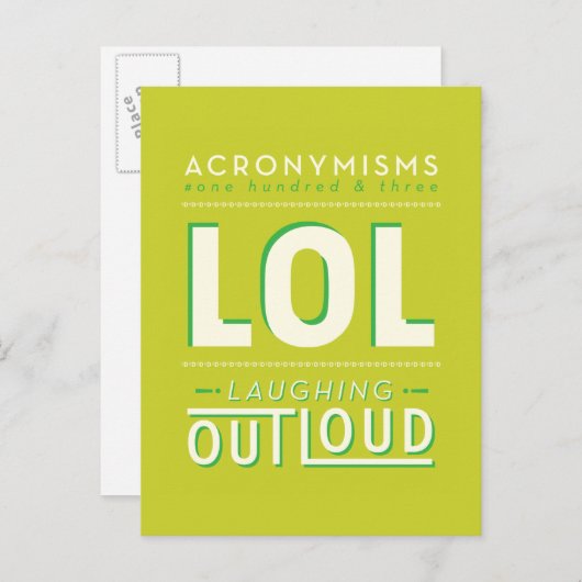 LOL POSTKARTE (Vorne/Hinten)