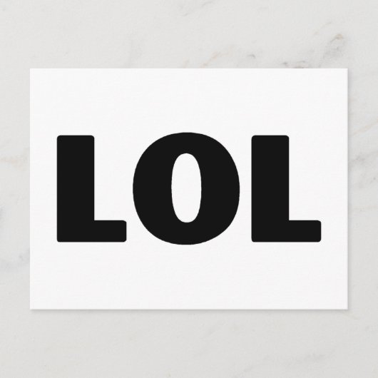 LOL POSTKARTE (Vorderseite)