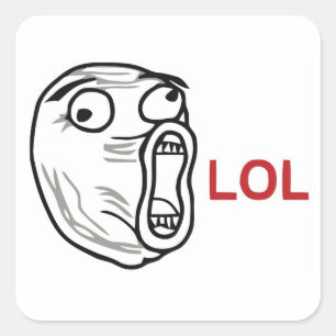 LOL QUADRATISCHER AUFKLEBER