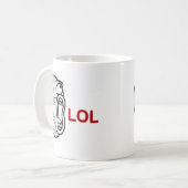 LOL Raserei-Gesicht Kaffeetasse (Vorderseite Links)