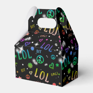 LOL Regenbogen-Glitzer Geburtstags-Geschenkboxen Geschenkschachtel