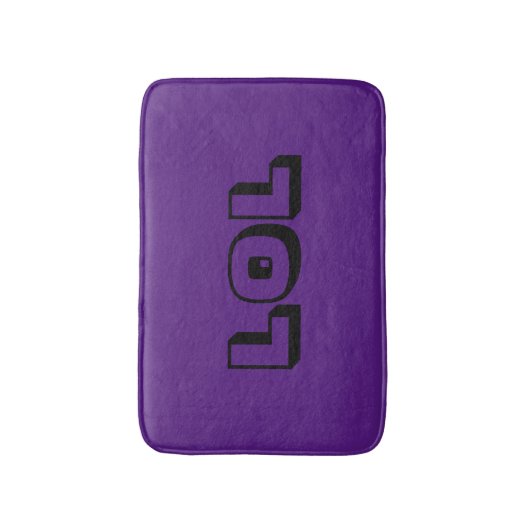 LOL Royal Lila und schwarz Niedlich & Funny Bath M Badematte (Vorderseite Vertikal)
