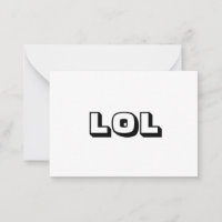 LOL Schwarz-weiße fette Typografie Moderne Spaß