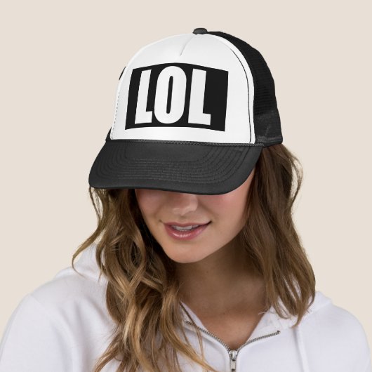 LOL Schwarzweiss-Hut Truckerkappe (Beispiel)