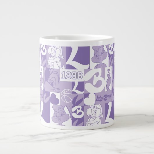 Lola '96 Grid Pattern Jumbo-Tasse (Vorderseite)
