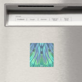 LOLA ~ abstraktes Muster ~ grüner Wasserfall ~ Mag Magnet (In Situ (Geschirrspüler))